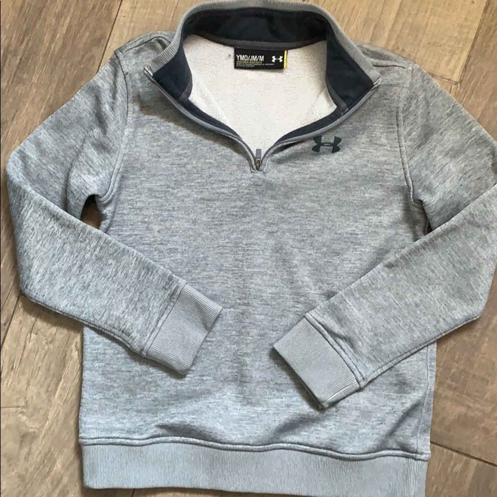 Under Amour Boys Grey 1/4 Zip